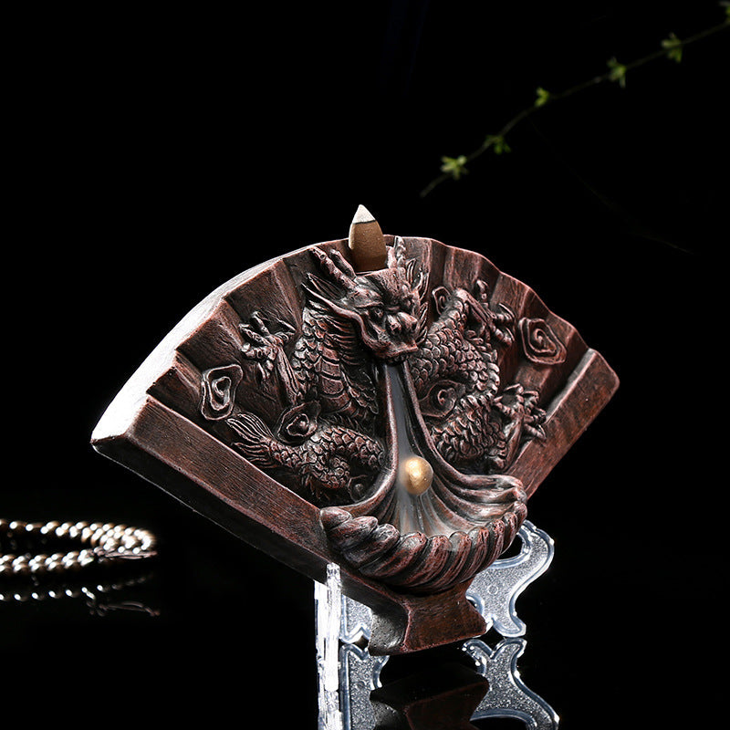 Dragon Tower Incense Burner - Half Mechanical Ceramic Decor