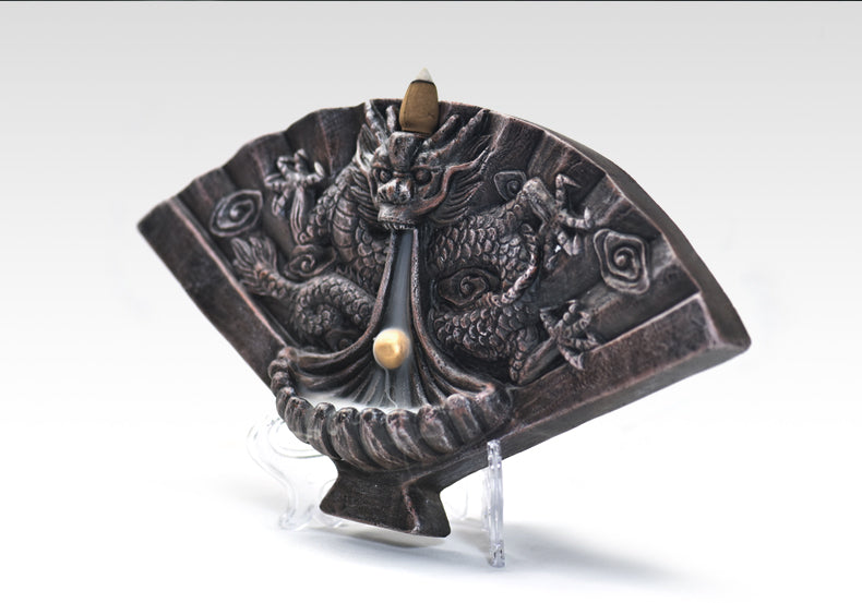 Dragon Tower Incense Burner - Half Mechanical Ceramic Decor