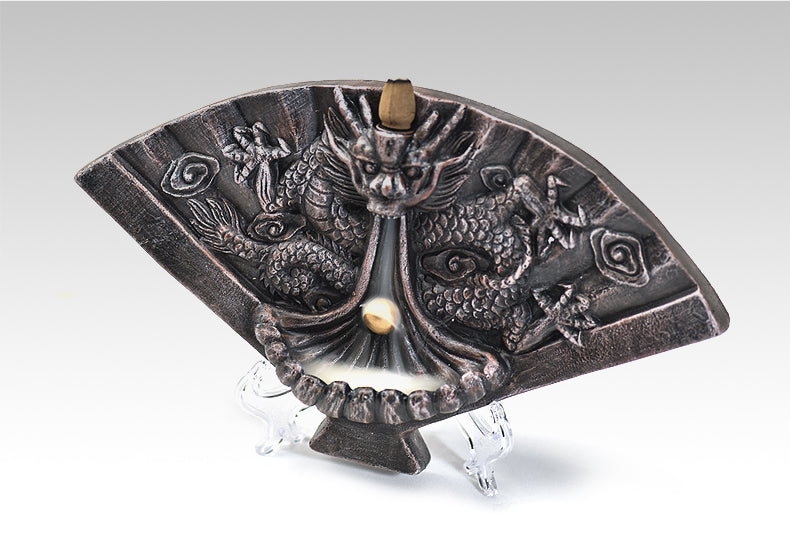 Dragon Tower Incense Burner - Half Mechanical Ceramic Decor